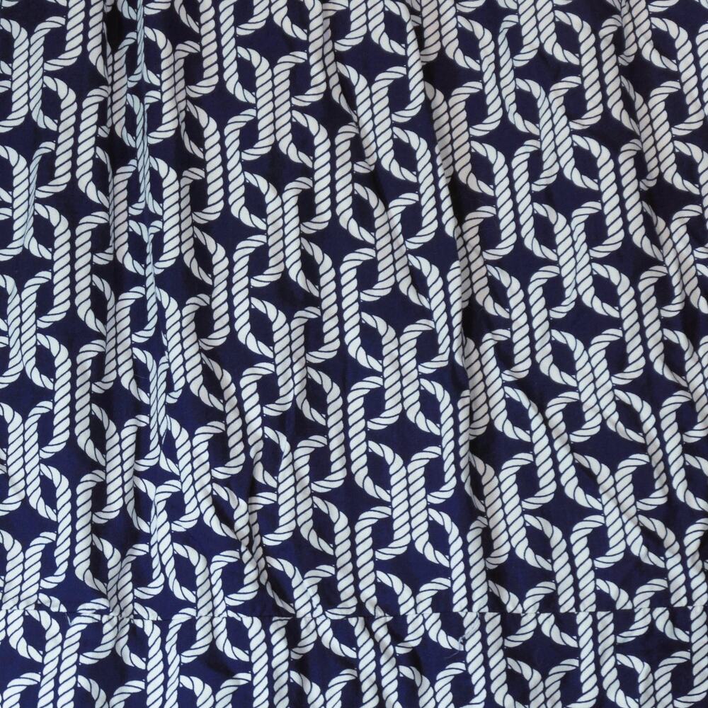 Escapada Dress Womens L Blue Geometric Rope Print Sleeveless Sundress Nautical - Picture 5 of 11